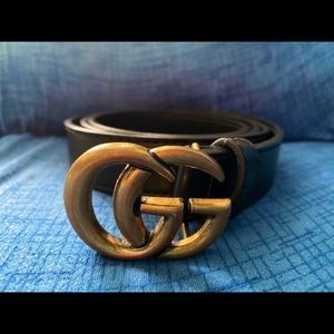 Gucci Leather Belt with Double G Buckle